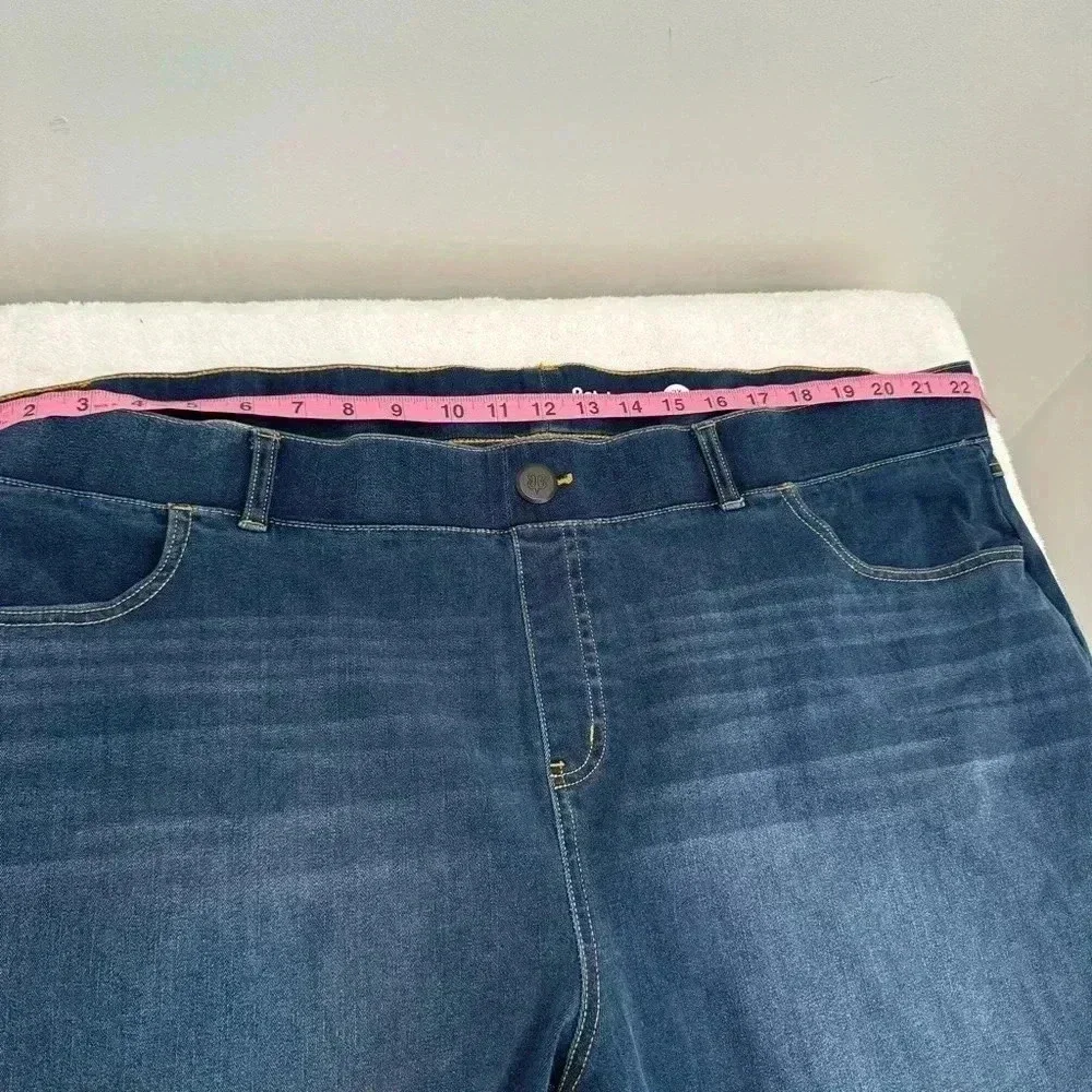 Betabrand Yoga‎ Denim Skinny Jeans Womens 3X Long Pull On Jeans